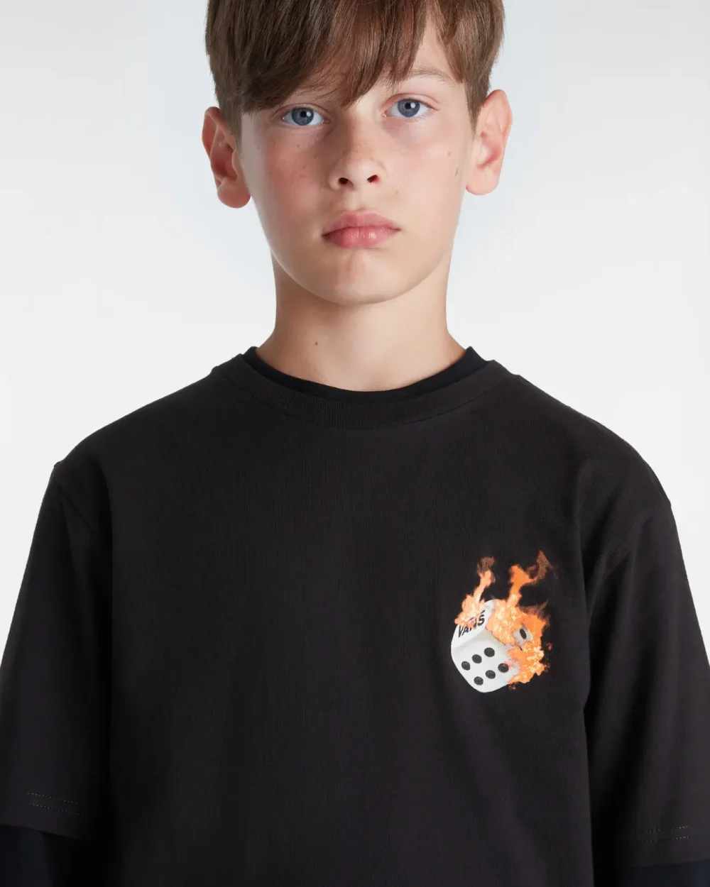 VANS - טי שירט נוער No Dice – V00JCWBLK – black – 5