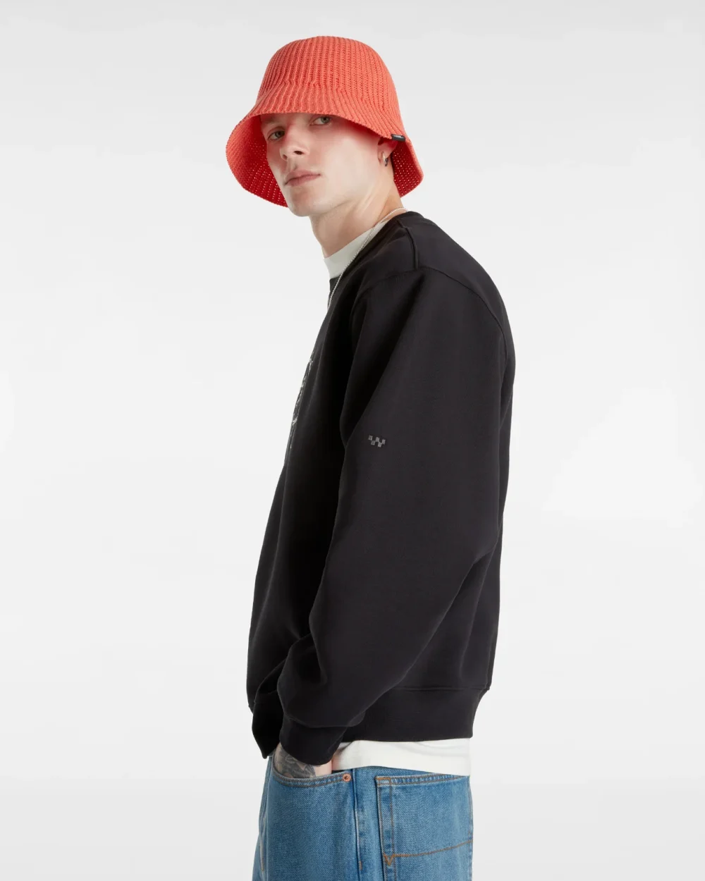 VANS - סווטשירט Skate Hold Hands – V00JD2BLK – black – 4