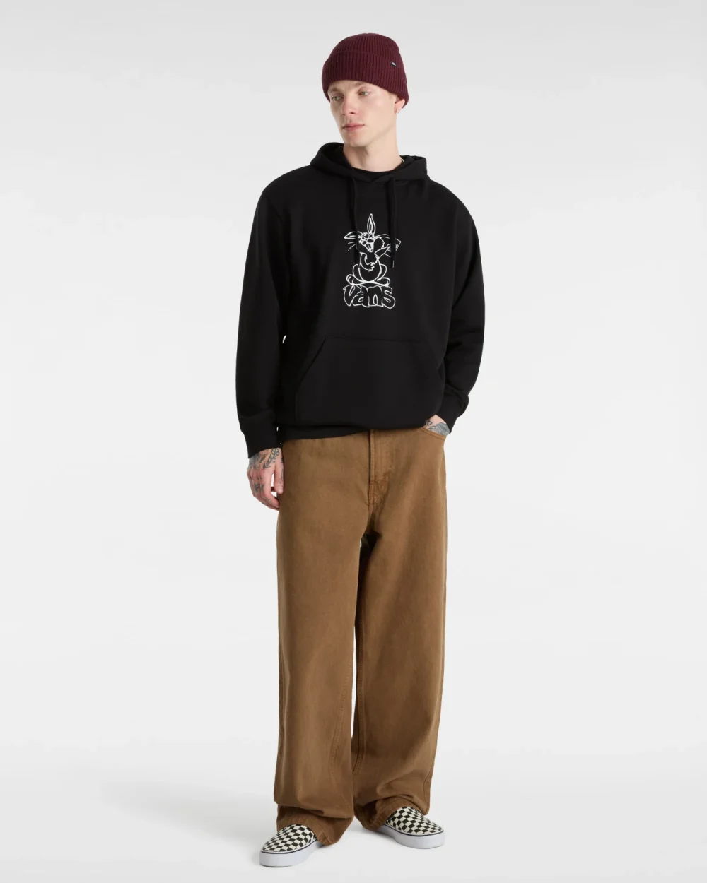 VANS - קפוצ'ון Crazy Eddy 66 Loose – V00JE7BLK – black – 2
