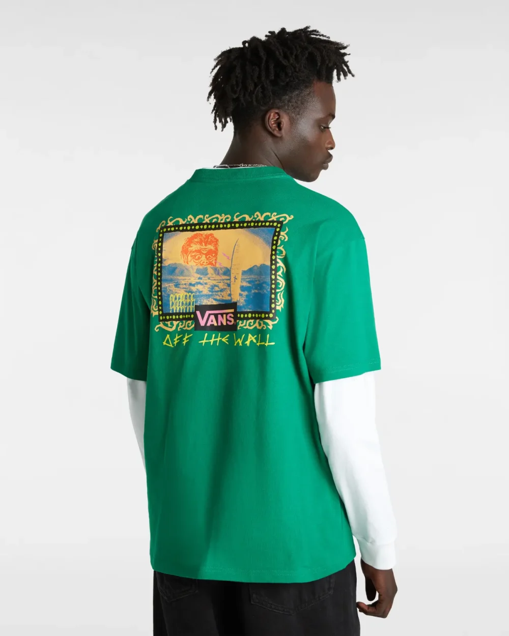 VANS - טי שירט Landscape Surf Loose – V00JK1J5F – verdant-green – 2