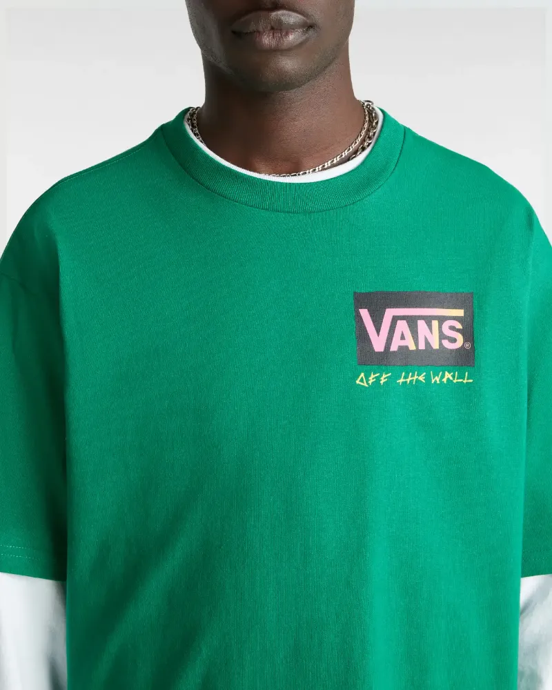 VANS - טי שירט Landscape Surf Loose – V00JK1J5F – verdant-green – 3