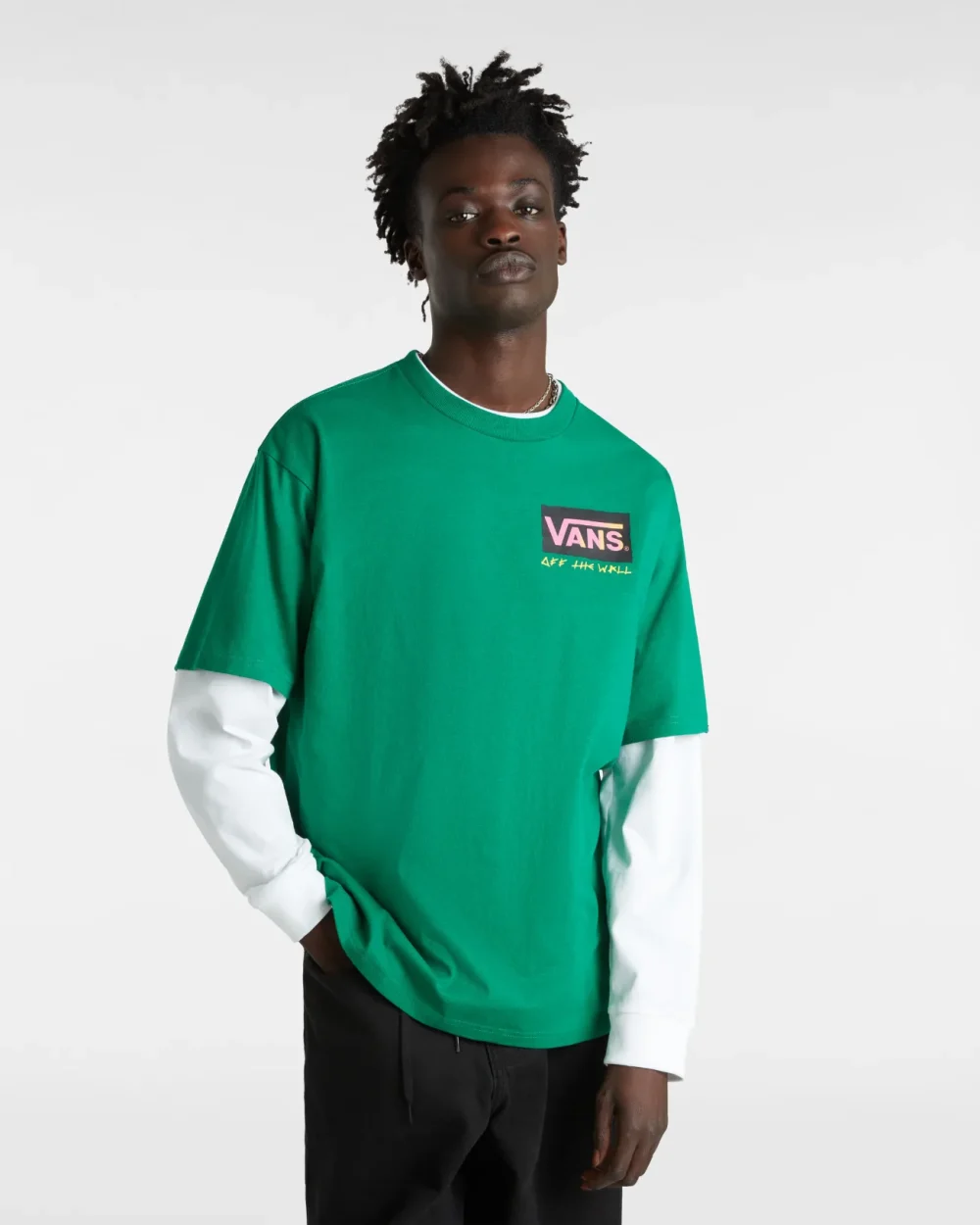 VANS - טי שירט Landscape Surf Loose – V00JK1J5F – verdant-green – 1
