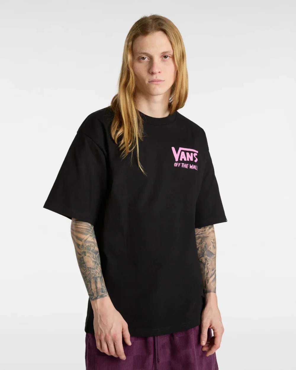 VANS - טי שירט Skeleton Pose Loose – V00JK5BLK – black – 1