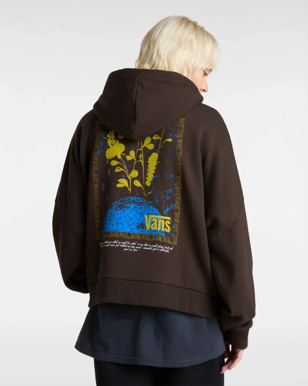 VANS - קפוצ'ון Tear Globe Zip – V00JTVD4C – turkish-coffee – 3