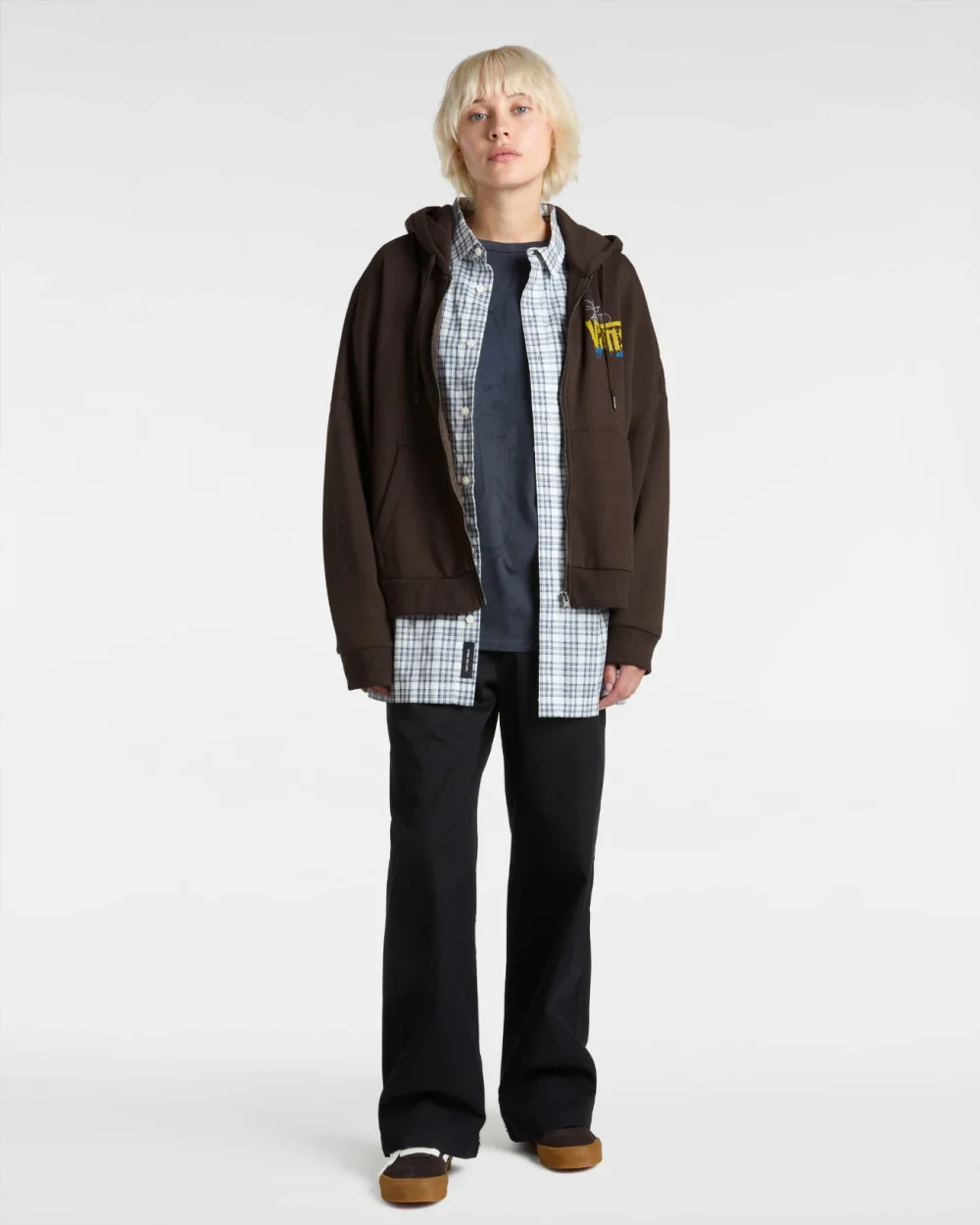 VANS - קפוצ'ון Tear Globe Zip – V00JTVD4C – turkish-coffee – 5