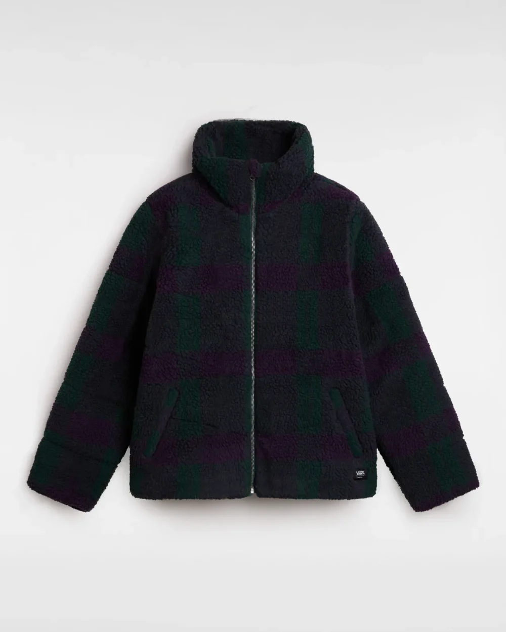 VANS - מעיל Foundry Plaid High Pile Puff – V00JU42LN – green-gables – 1