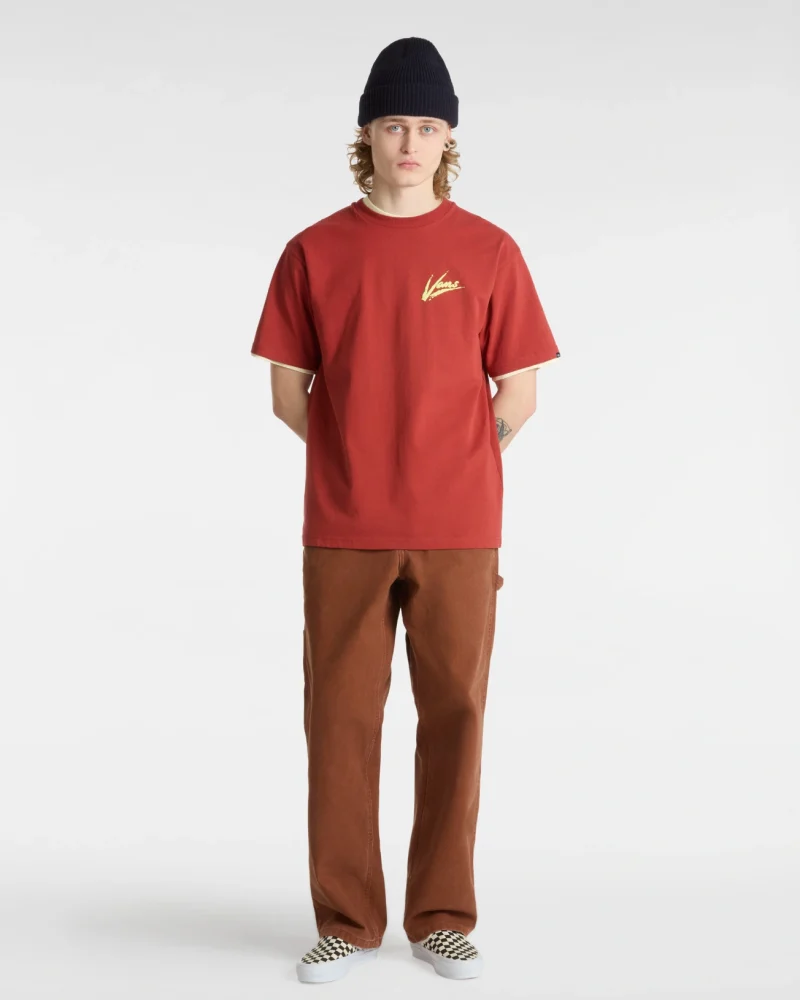 VANS - טי שירט Dettori Loose – V00K42E2Z – red-ochre – 2