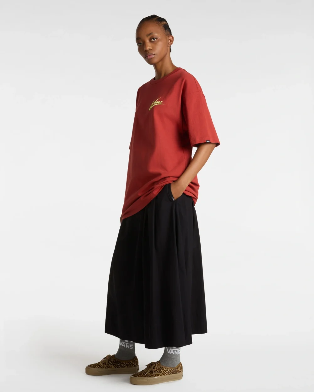 VANS - טי שירט Dettori Loose – V00K42E2Z – red-ochre – 3