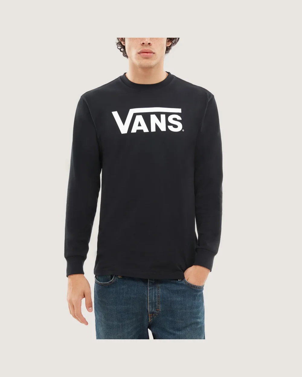 VANS - טי שירט ארוכה Vans Classic – VK6HY28 – black-white – 1