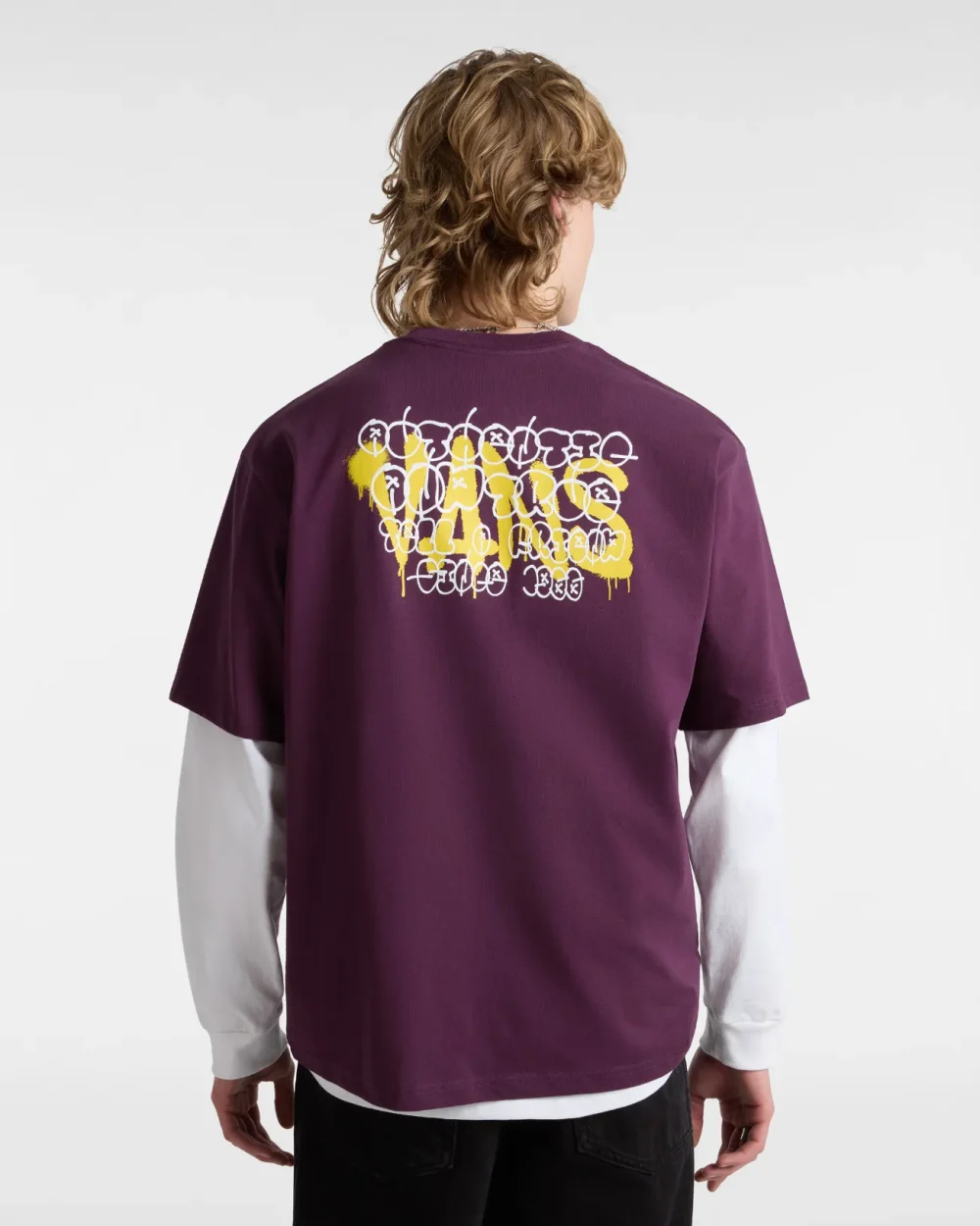 VANS - טי שירט Factory Spray Loose – V00K74CHJ – blackberry-wine – 2