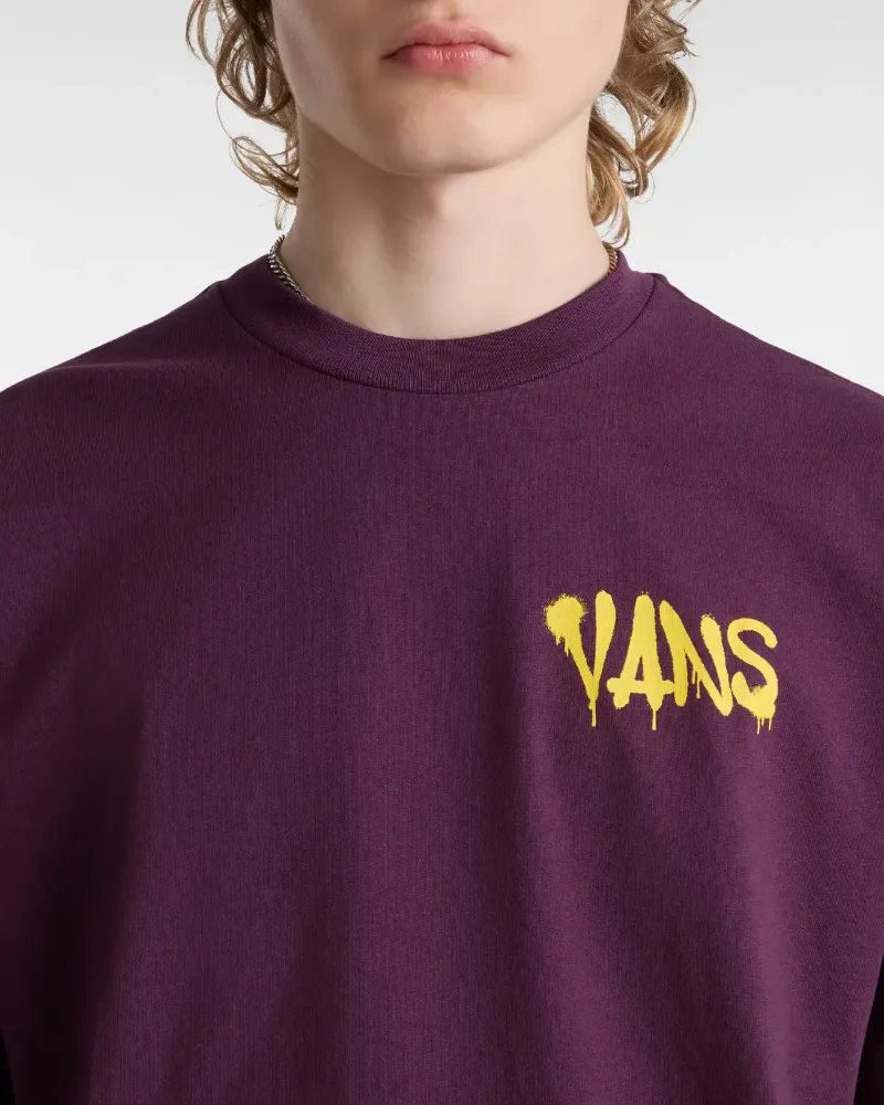 VANS - טי שירט Factory Spray Loose – V00K74CHJ – blackberry-wine – 3