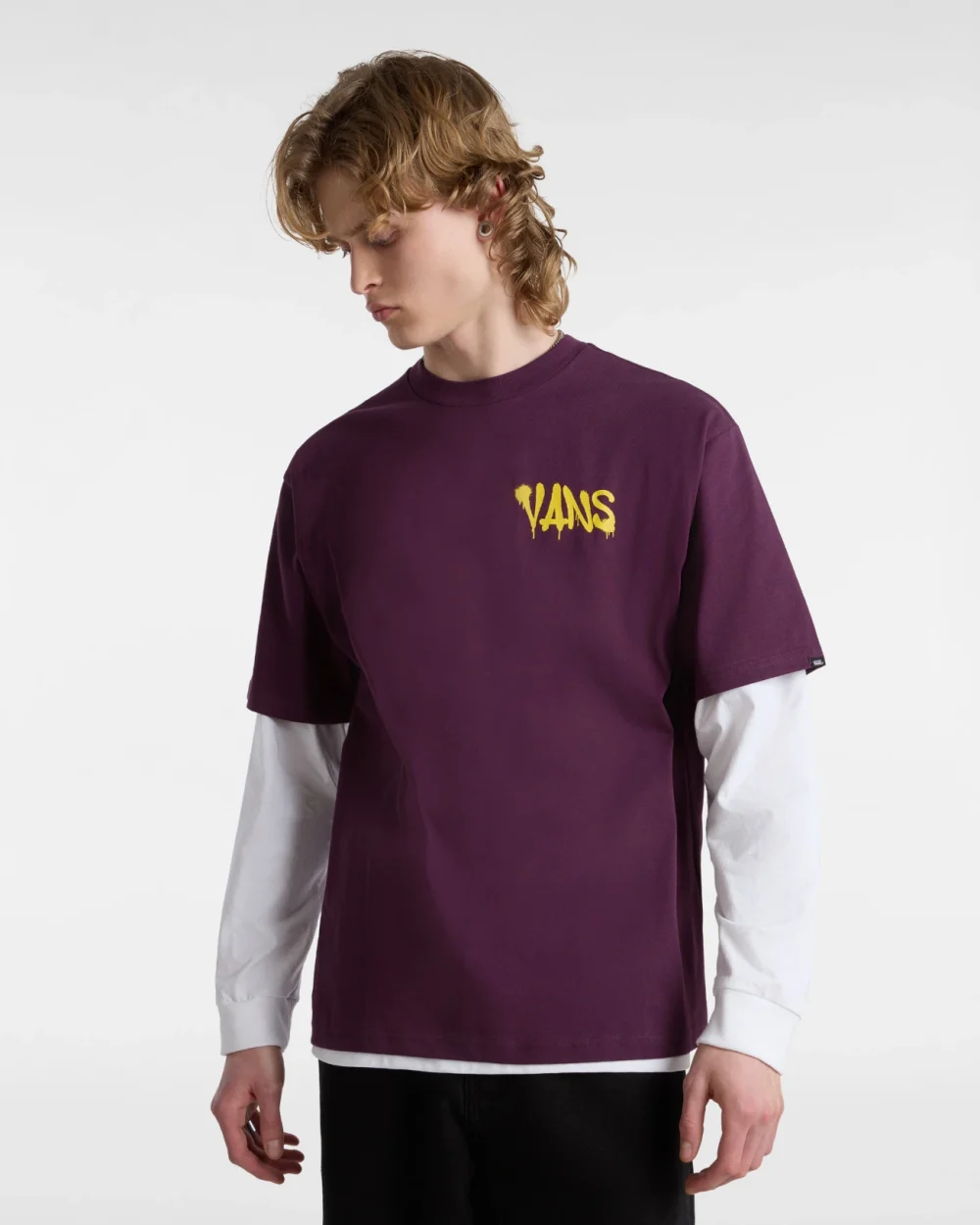 VANS - טי שירט Factory Spray Loose – V00K74CHJ – blackberry-wine – 1