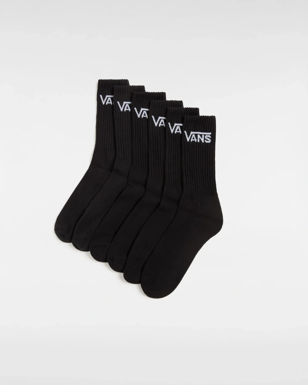 VANS - מארז 6 גרביים Classic Crew – V00KHPBLK – black – 1