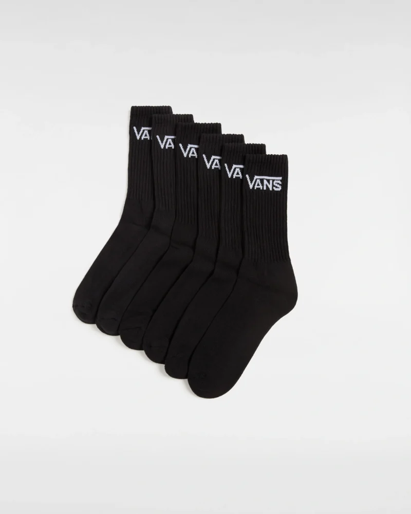 VANS - מארז 6 גרביים Classic Crew – V00KHPBLK – black – 1
