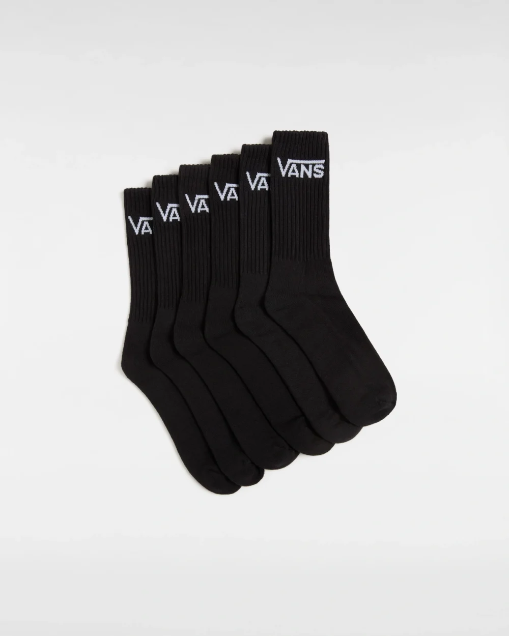 VANS - מארז 6 גרביים Classic Crew – V00KHPBLK – black – 1