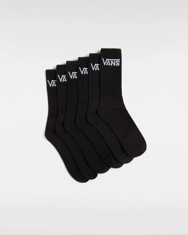 VANS - מארז 6 גרביים Classic Crew – V00KHPBLK – black – 1