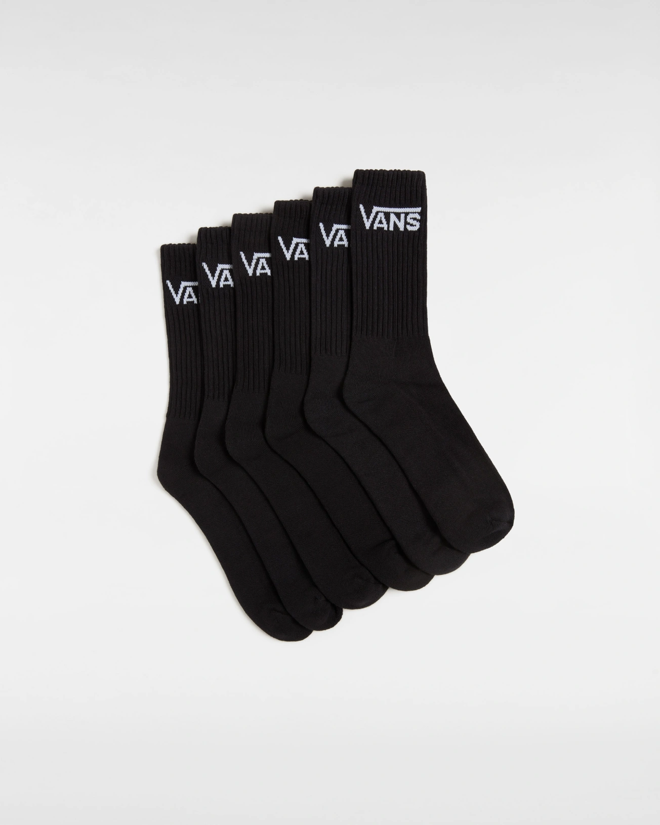 VANS - מארז 6 גרביים Classic Crew – V00KHPBLK – black – 1