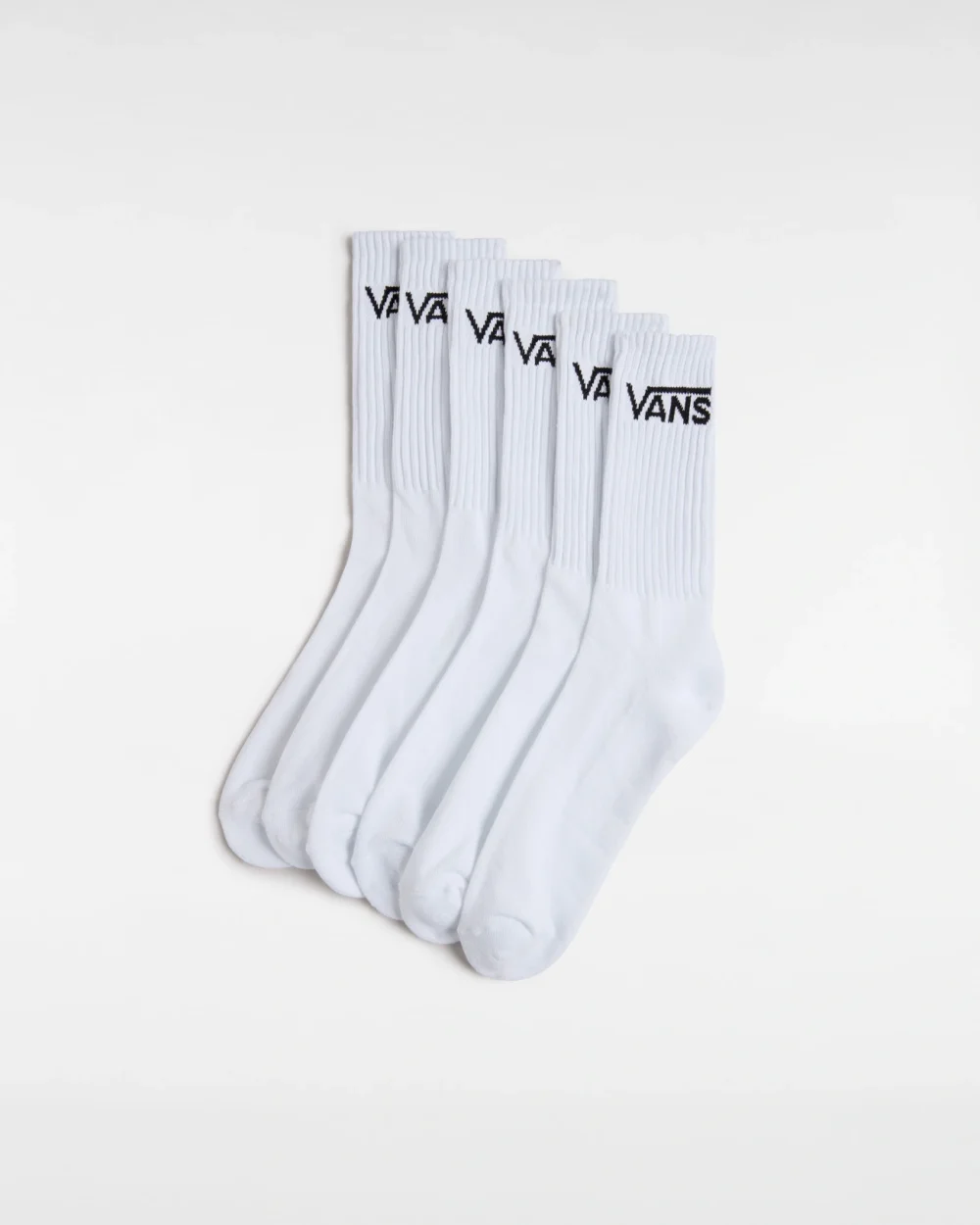 VANS - מארז 6 גרביים Classic Crew – V00KHPWHT – white – 2