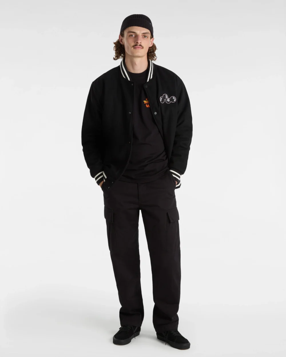 VANS - טי שירט ארוכה Bouya Classic – V00KHSBLK – black – 4