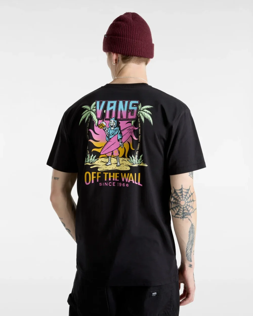VANS - טי שירט Palm Cheers Classic – V00KHUBLK – black – 3