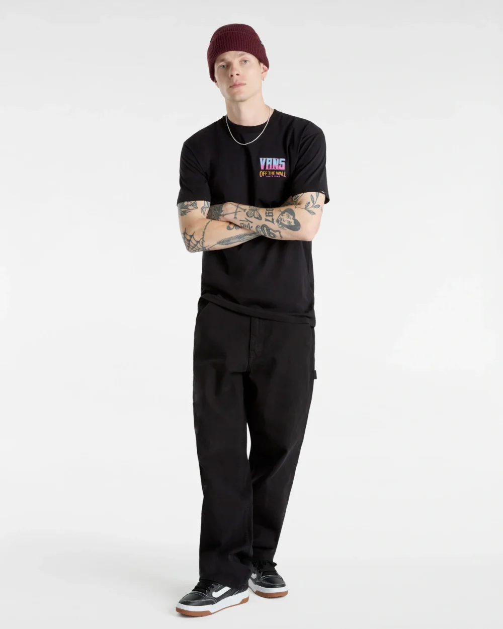 VANS - טי שירט Palm Cheers Classic – V00KHUBLK – black – 4