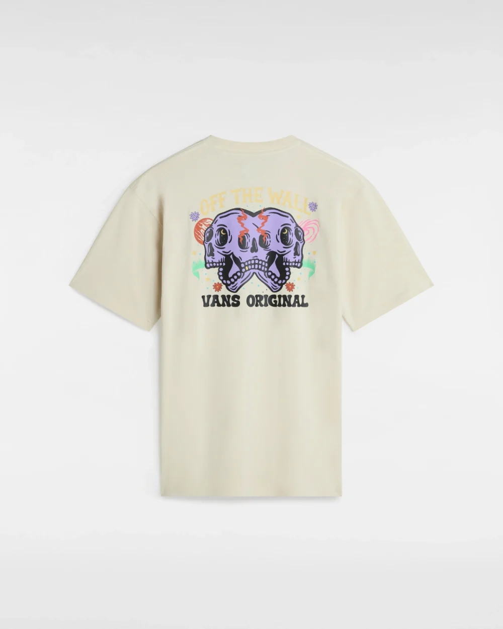 VANS - טי שירט Skull Void Classic – V00KHV2N1 – oatmeal – 1