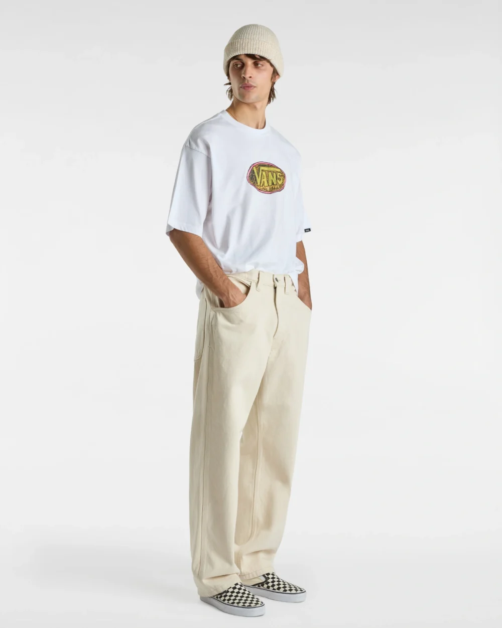 VANS - ג'ינס Skate Check-5 Loose – V00KXM7VJ – natural – 5