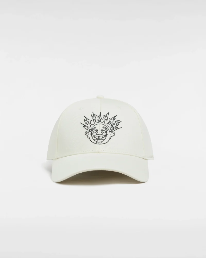 VANS - כובע Skate Smile Spike Curve Bill – V00KXXFS8 – marshmallow – 1