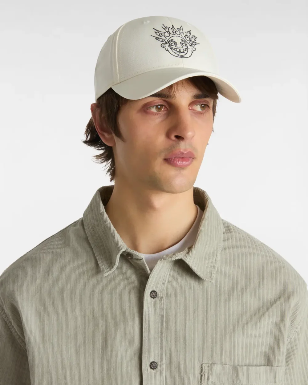 VANS - כובע Skate Smile Spike Curve Bill – V00KXXFS8 – marshmallow – 3