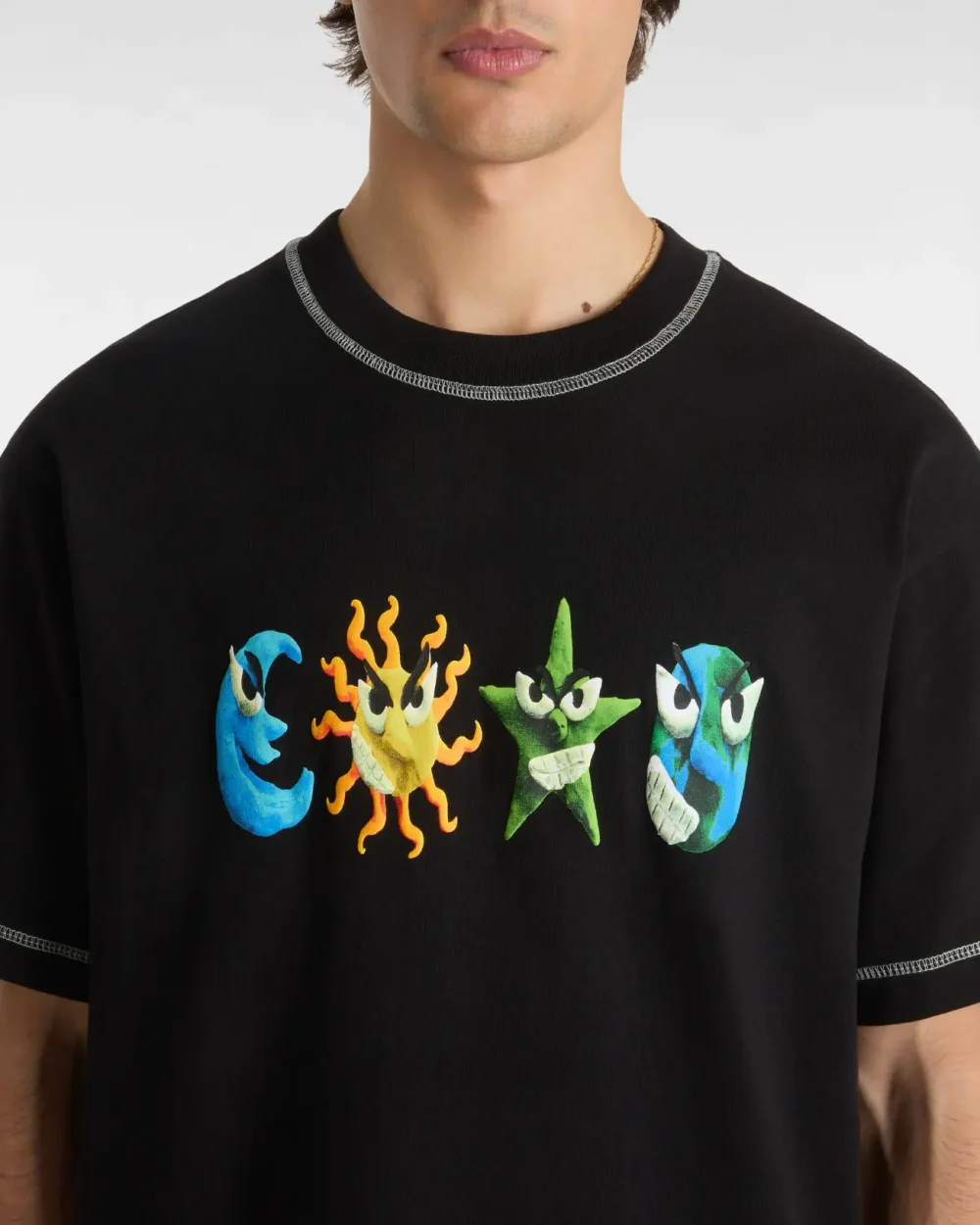 VANS - טי שירט Skate Clay – V00M0KBLK – black – 5