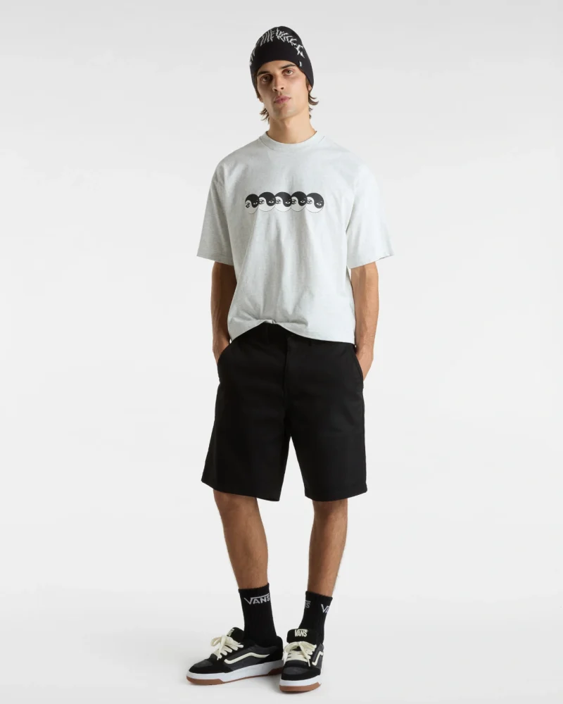 VANS - טי שירט Skate Ying Yang Eyes – V00M0VRKZ – ash-heather – 2