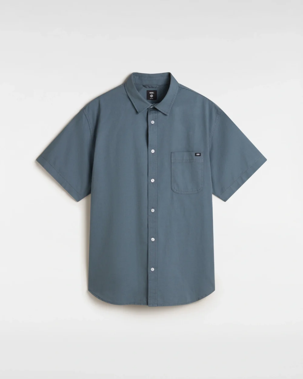 VANS - חולצה מכופתרת קצרה Lawson Solid Woven – V00M13RV2 – stormy-weather – 1