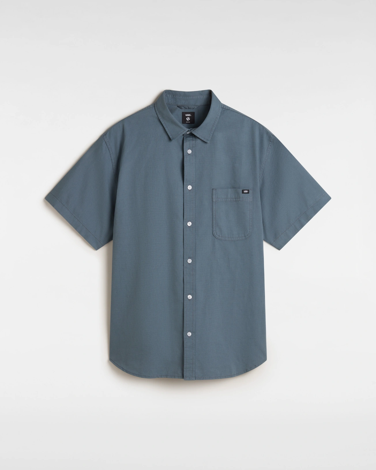 VANS - חולצה מכופתרת קצרה Lawson Solid Woven – V00M13RV2 – stormy-weather – 1