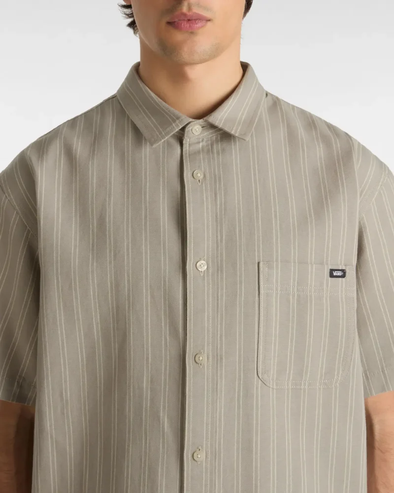 VANS - חולצה מכופתרת קצרה Lawson Stripe Woven – V00M15EBF – london-fog-lemon-icing – 5