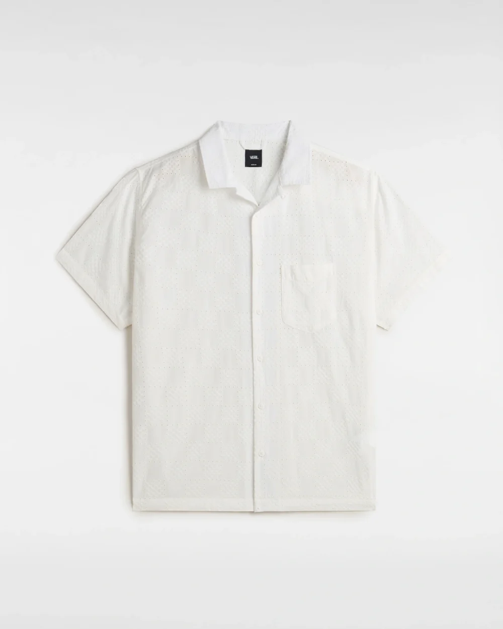 VANS - חולצה מכופתרת קצרה Wayside Eyelet – V00M1FFS8 – marshmallow – 1