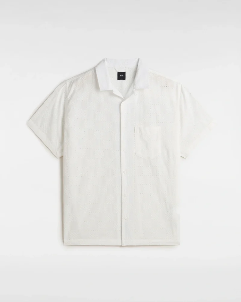 VANS - חולצה מכופתרת קצרה Wayside Eyelet – V00M1FFS8 – marshmallow – 1