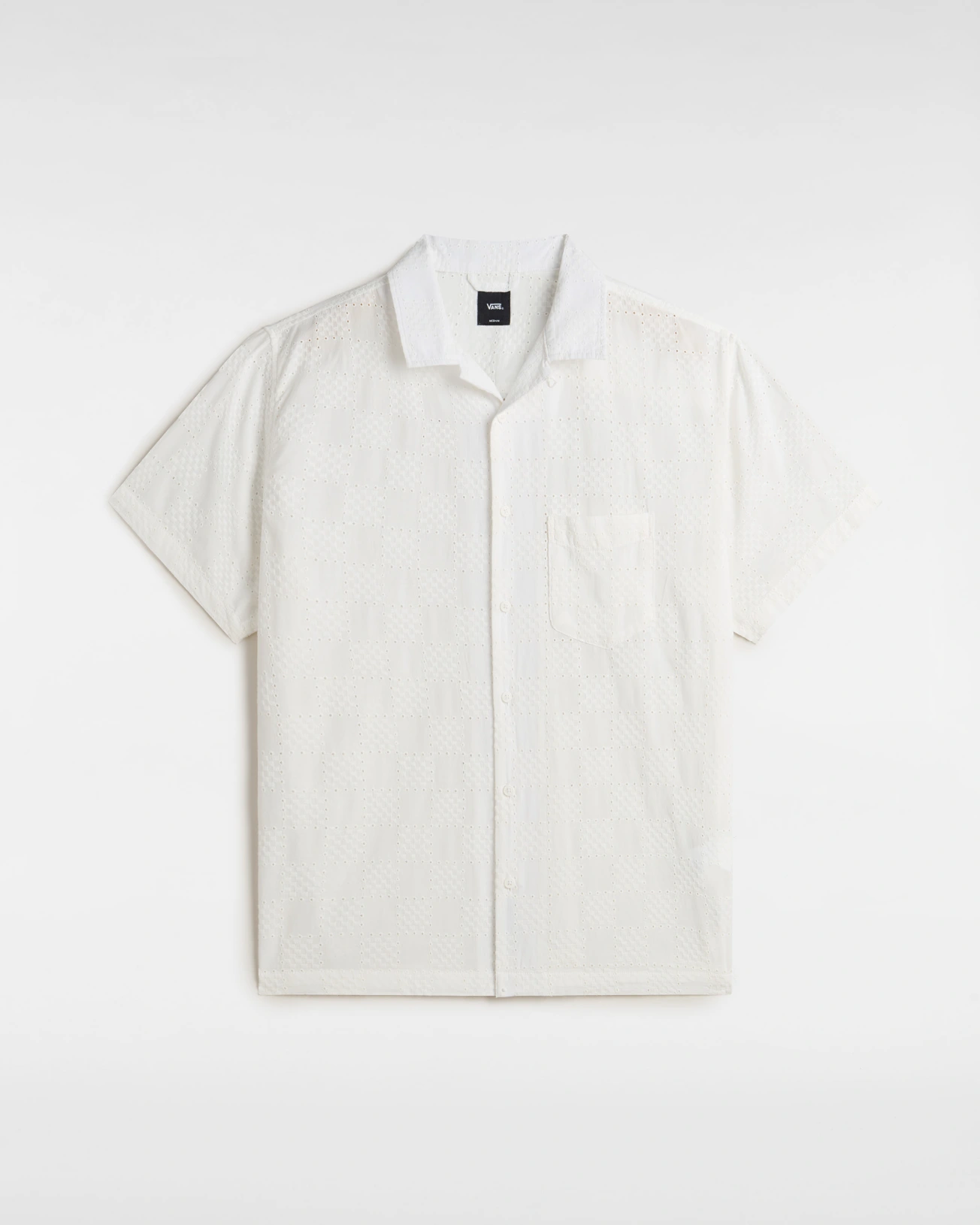 VANS - חולצה מכופתרת קצרה Wayside Eyelet – V00M1FFS8 – marshmallow – 1