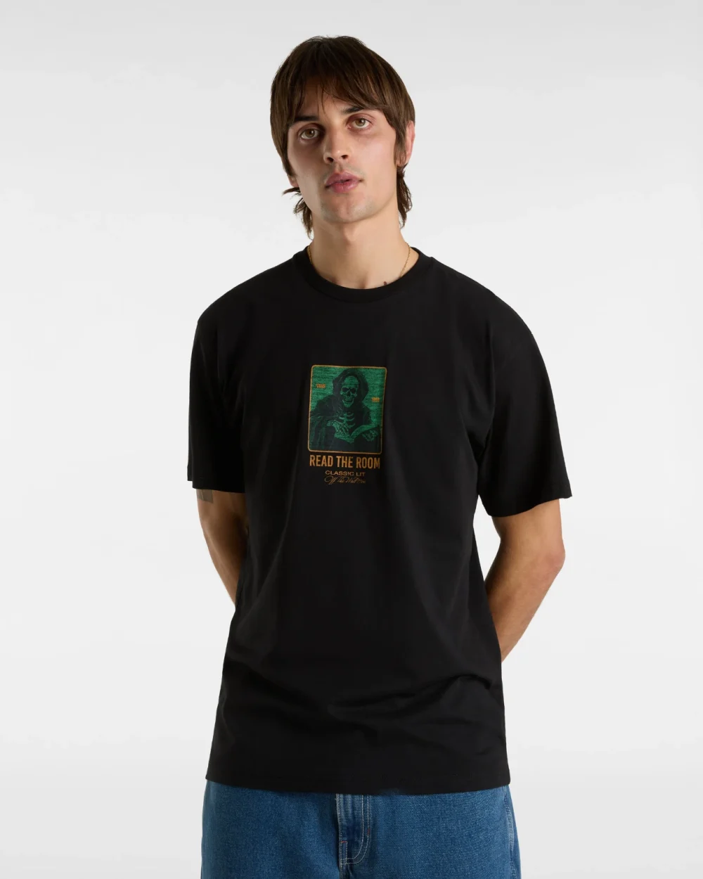 VANS - טי שירט Read The Room – V00M3VBLK – black – 2