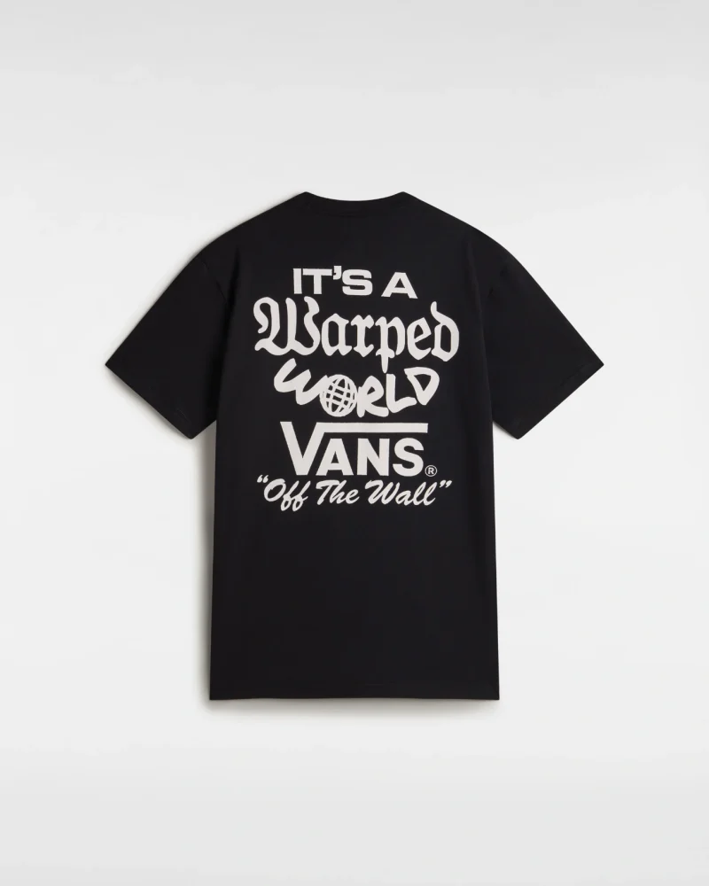 VANS - טי שירט Warped World – V00M5EBLK – black – 1