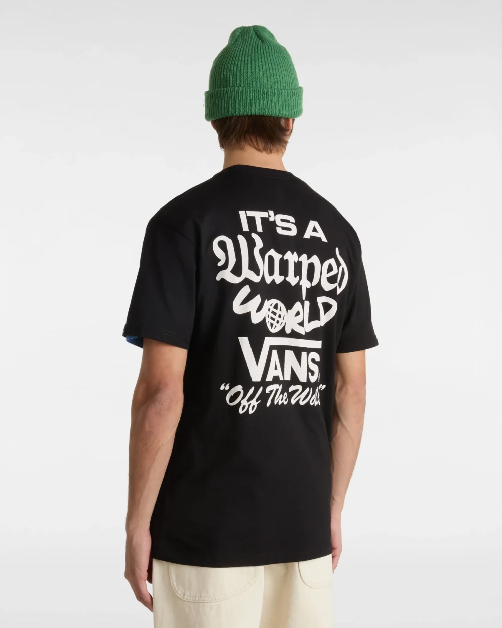 VANS - טי שירט Warped World – V00M5EBLK – black – 3
