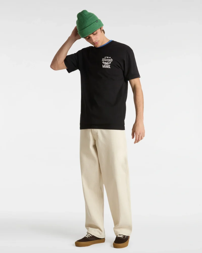 VANS - טי שירט Warped World – V00M5EBLK – black – 4