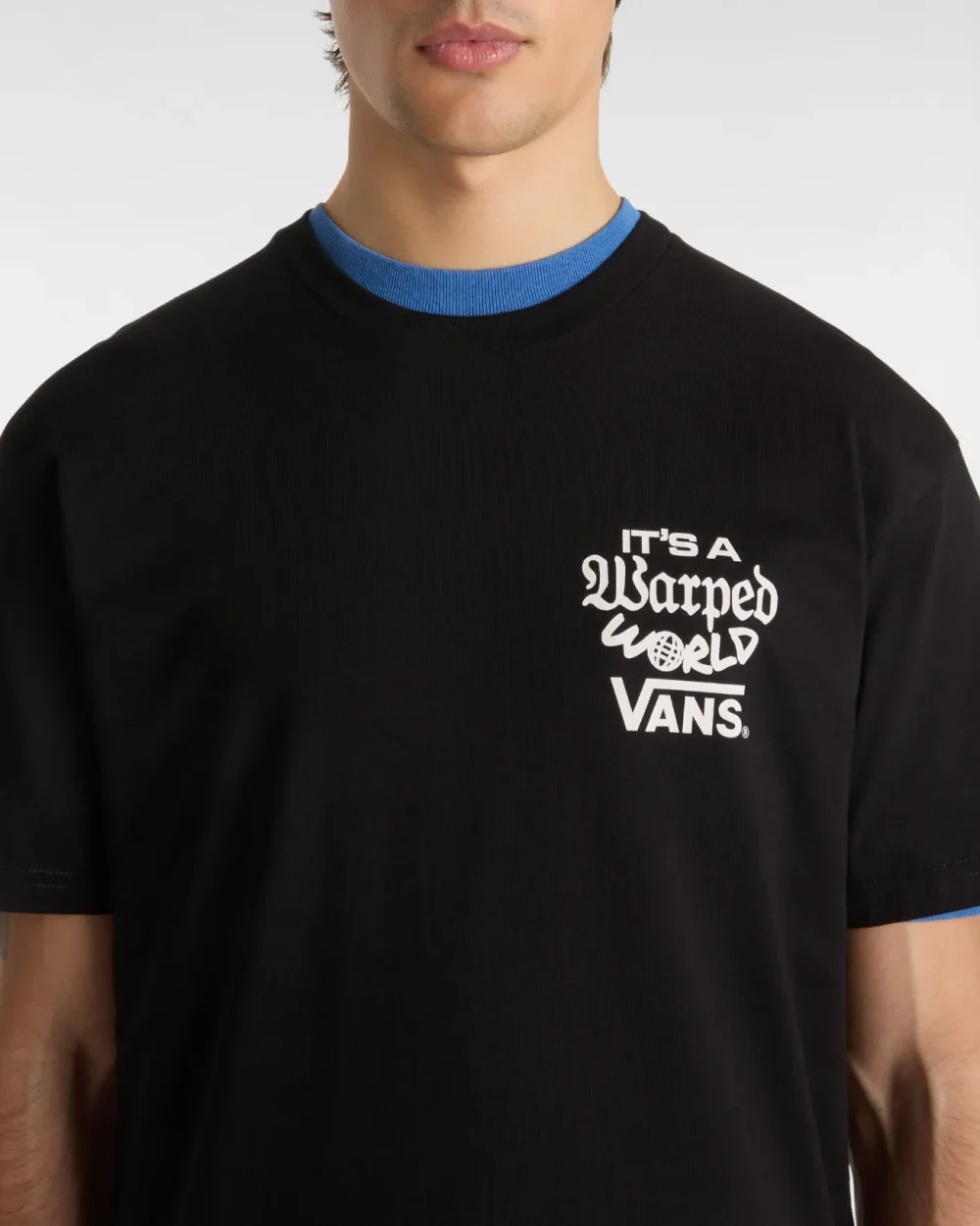 VANS - טי שירט Warped World – V00M5EBLK – black – 5