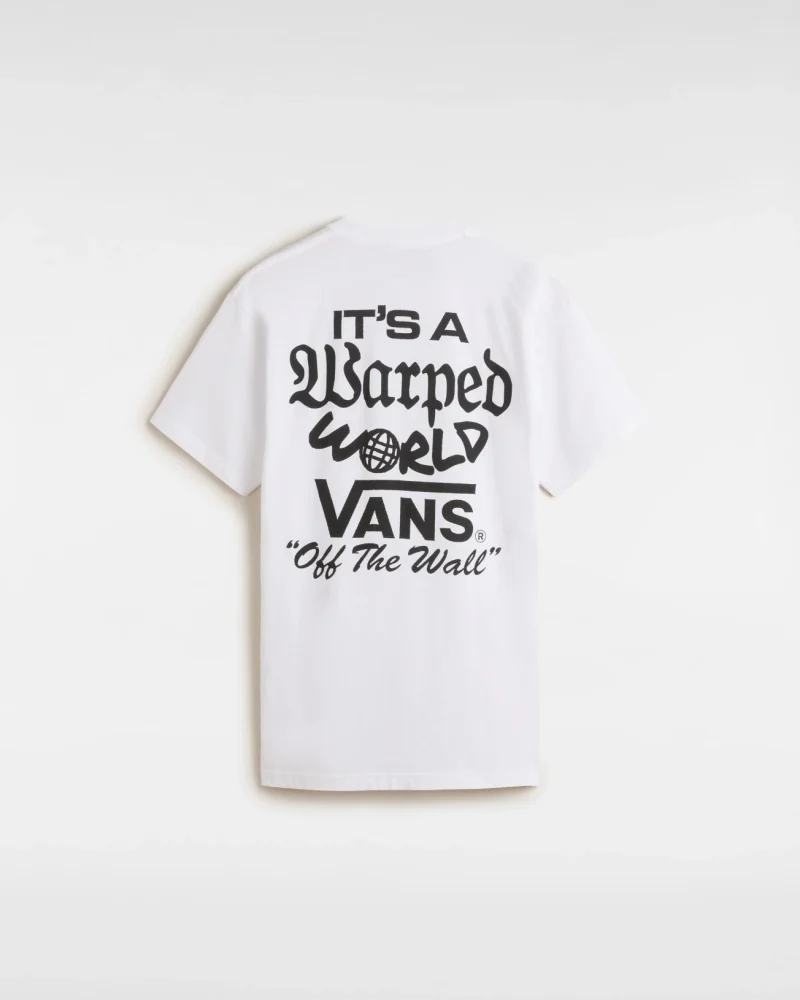 VANS - טי שירט Warped World – V00M5EWHT – white – 1