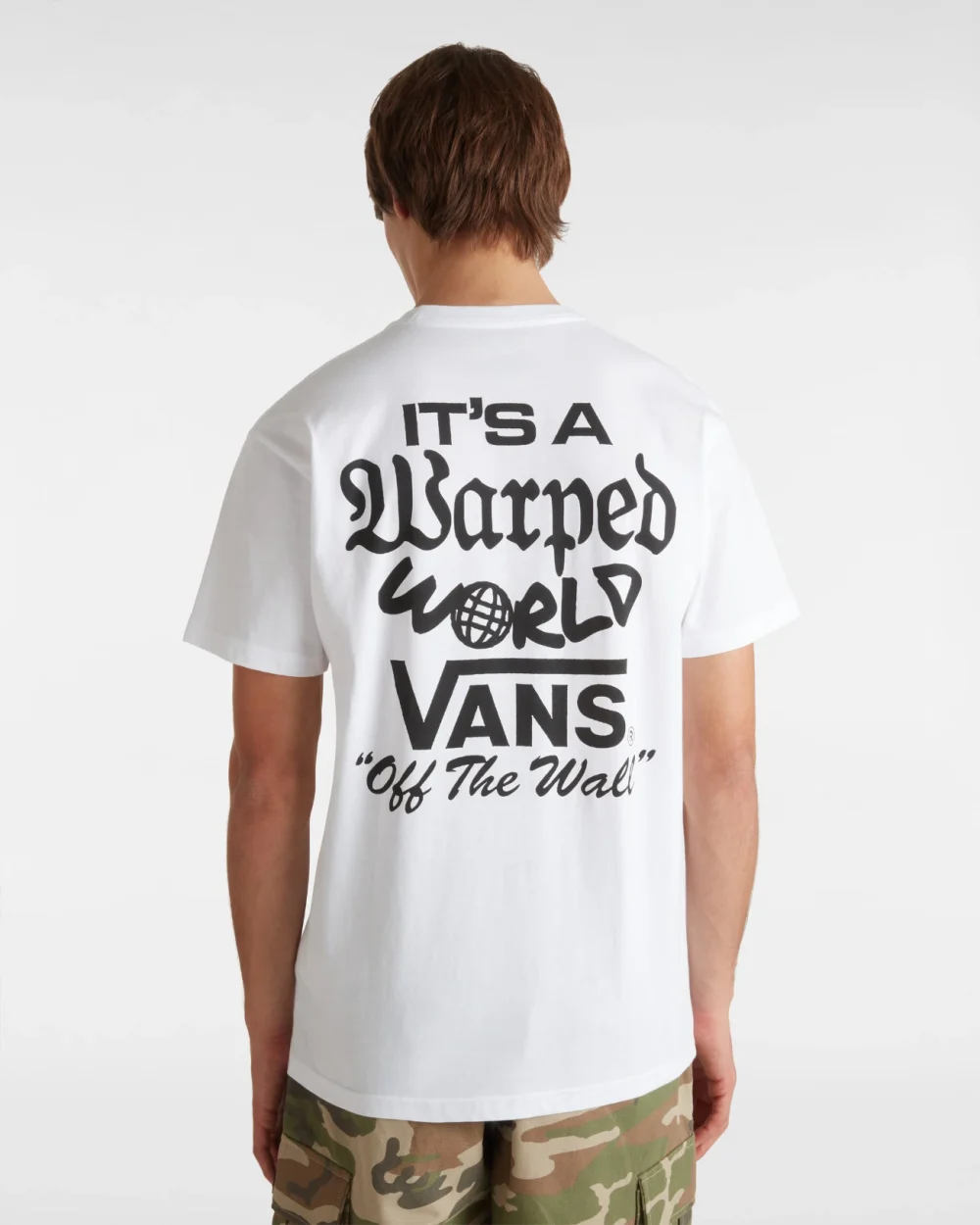 VANS - טי שירט Warped World – V00M5EWHT – white – 3
