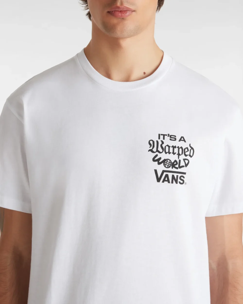 VANS - טי שירט Warped World – V00M5EWHT – white – 5