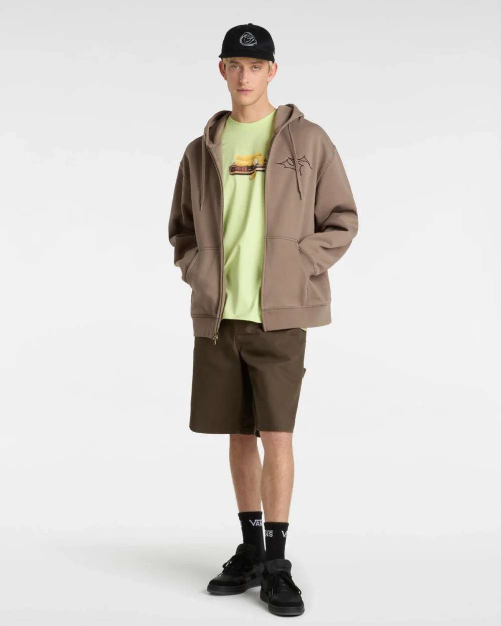 VANS - טי שירט Times Up – V00M5FCLH – shadow-lime – 4