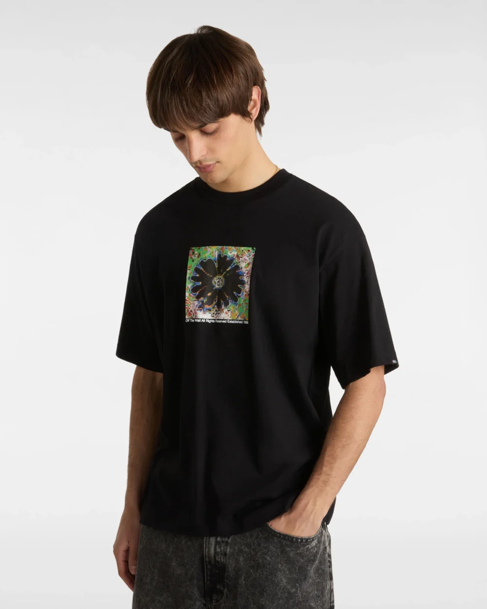 VANS - טי שירט ארוכה Digitals Wovent – V00M5TBLK – black – 2