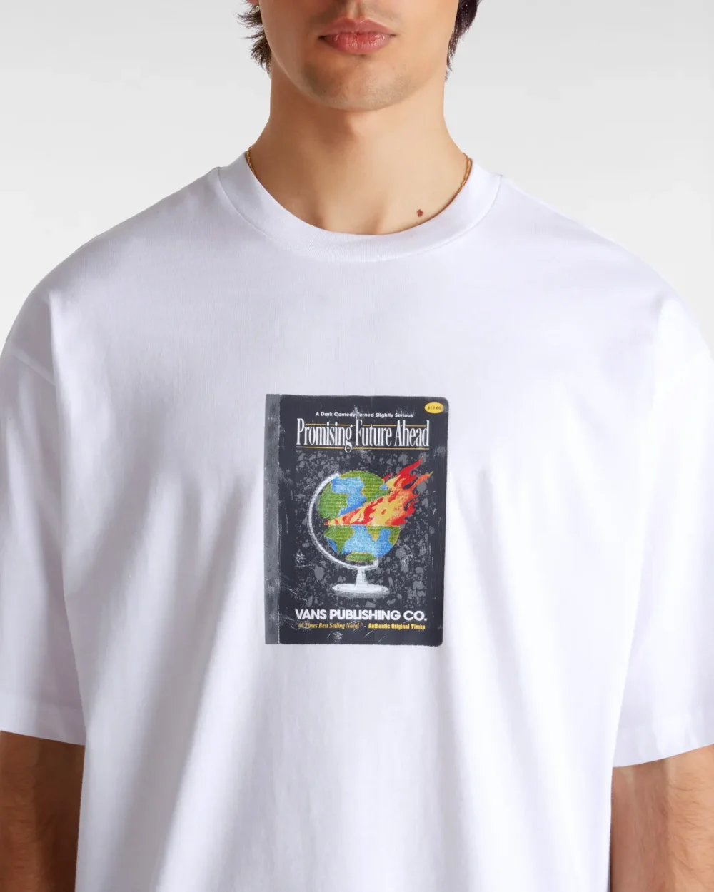 VANS - טי שירט Paperback Writer – V00M5WWHT – white – 5