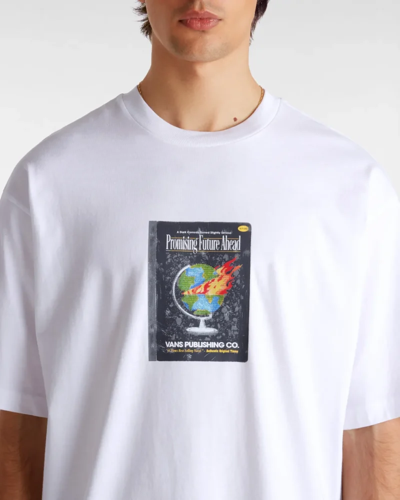 VANS - טי שירט Paperback Writer – V00M5WWHT – white – 5