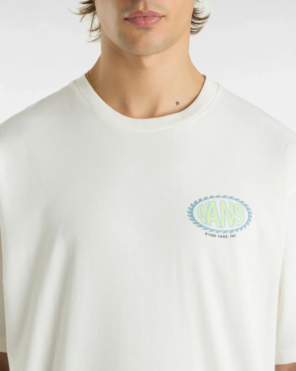 VANS - טי שירט Road Stop – V00M67FS8 – marshmallow – 5